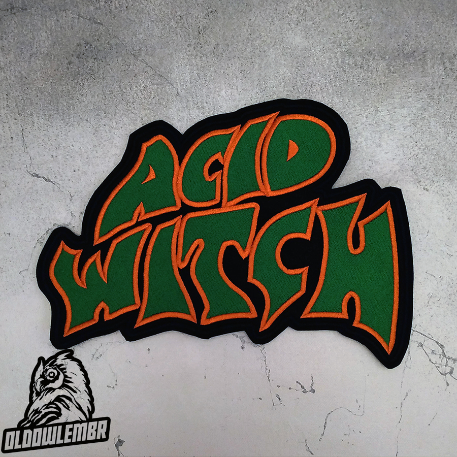 Acid Witch Psychedelic Doom Death Metal band embroidered back patch