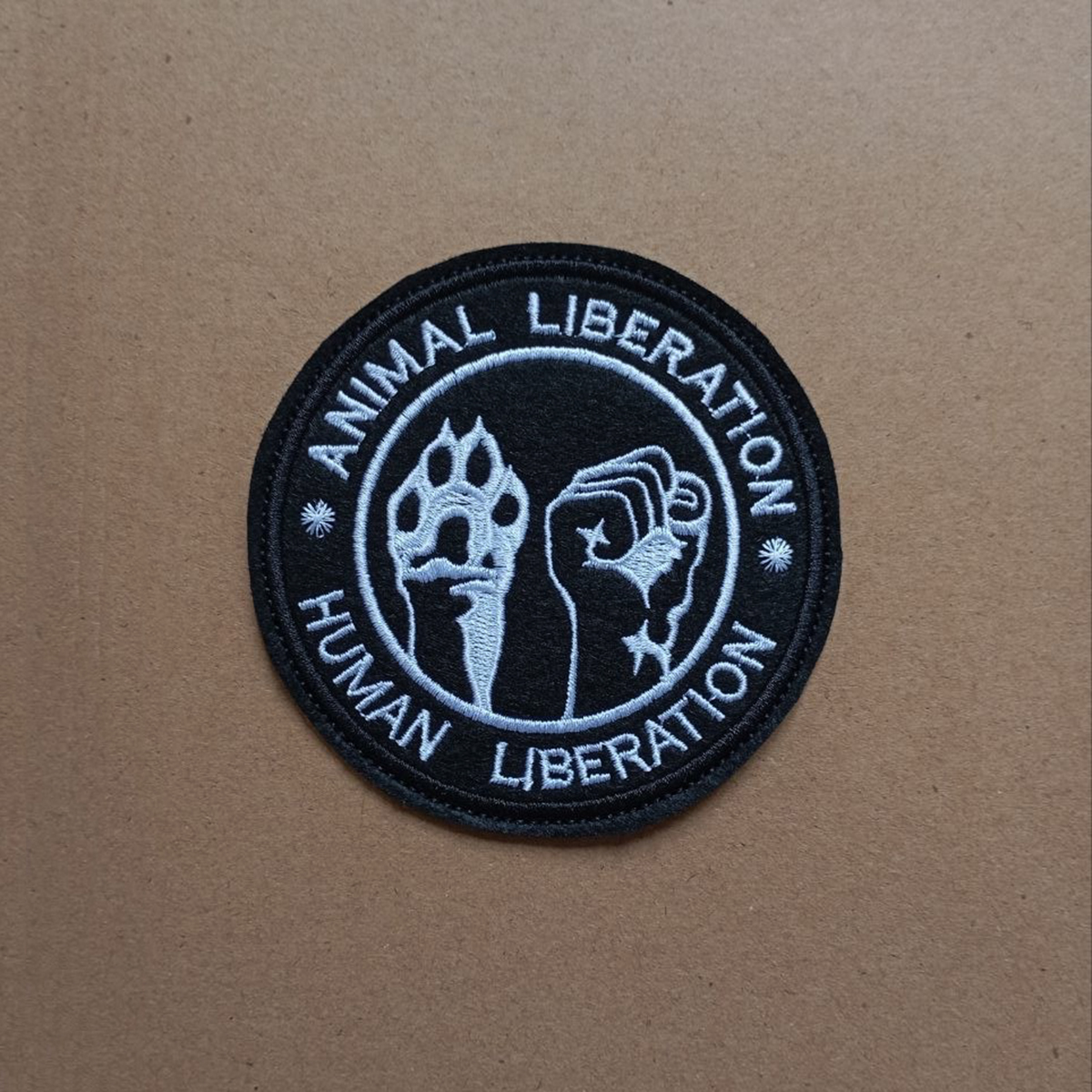 Animal Liberation Human Liberation ALF embroidered patch