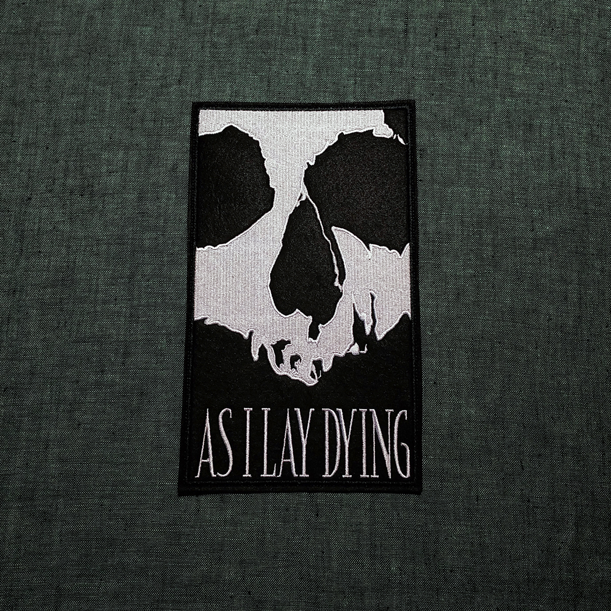 As I Lay Dying \Skull\ Metalcore band embroidered back patch