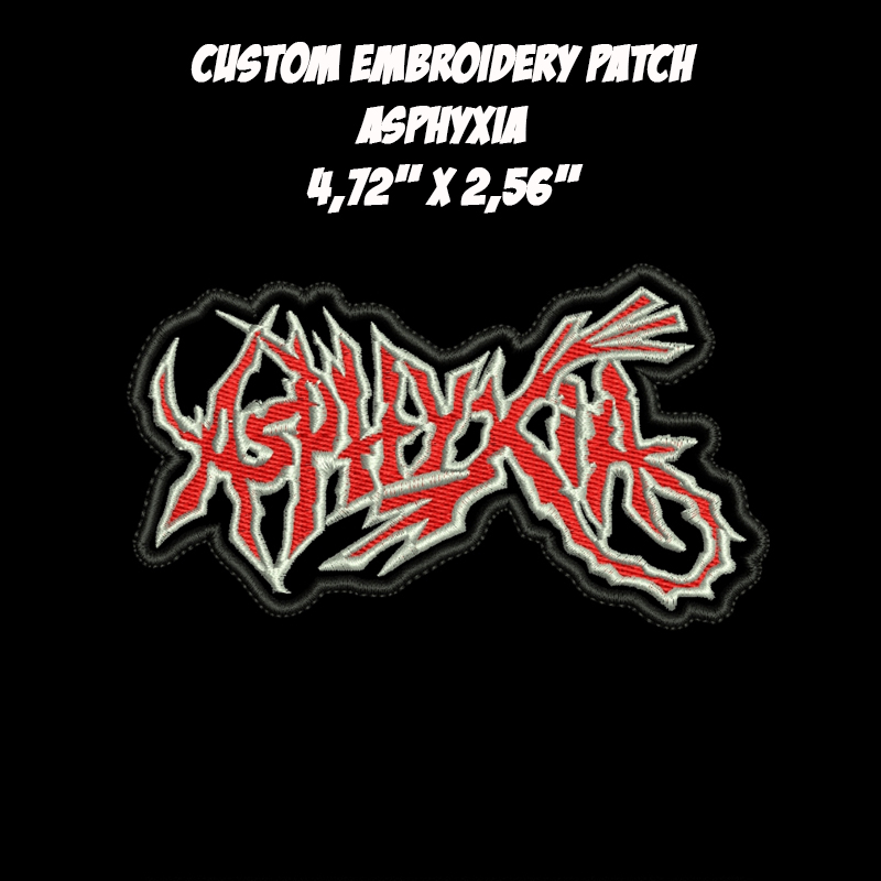 Asphyxia Old School Thrash Speed Metal band embroidered patch