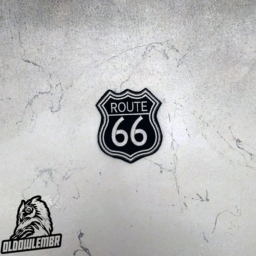 Route 66 Biker embroidered patch