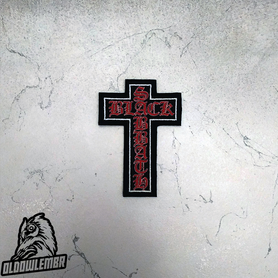 Black Sabbath \Cross\ Heavy Doom Metal band embroidered patch