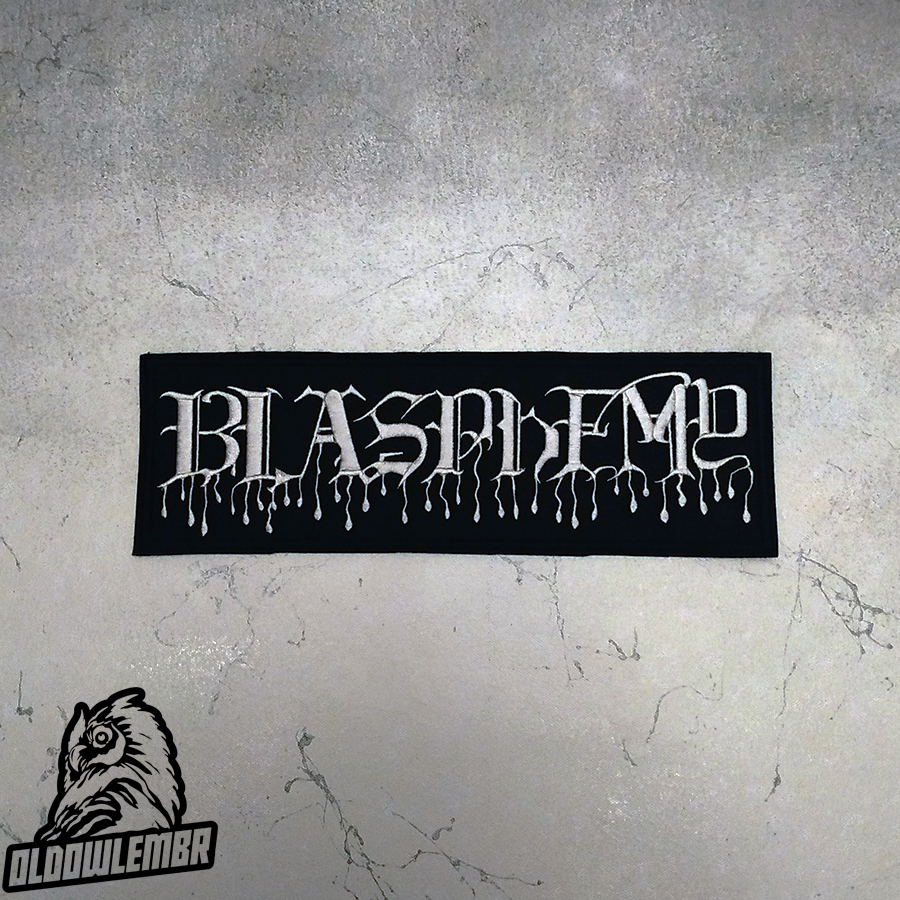 Blasphemy \txt\ Black Metal band embroidered back patch