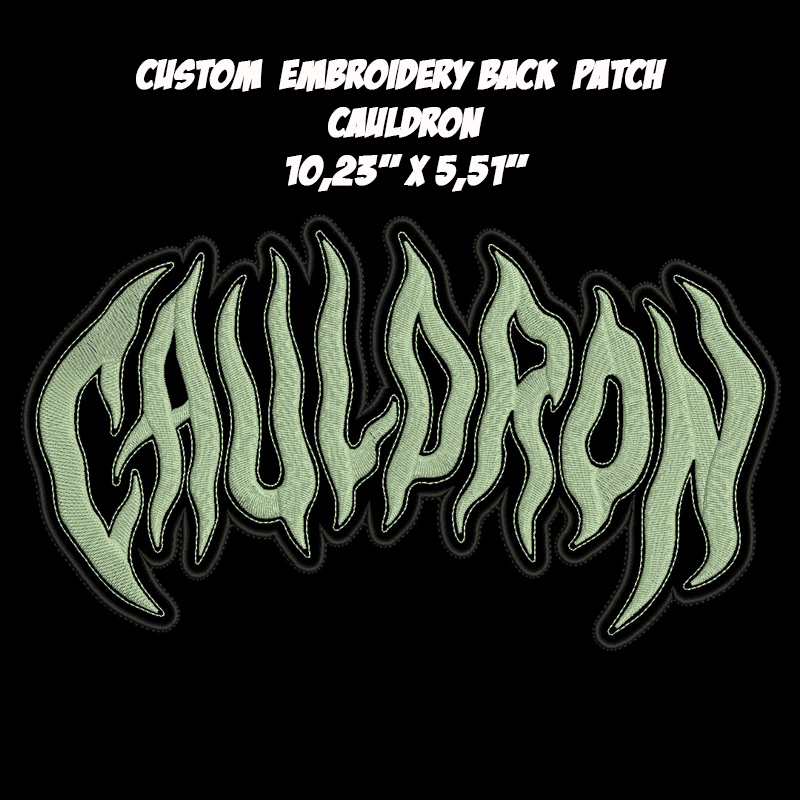 Cauldron Heavy Speed Metal embroidered back patch
