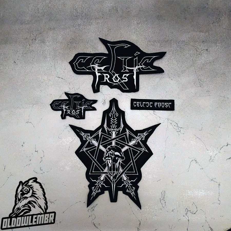 Celtic Frost Thrash Black Metal band embroidered back patch set