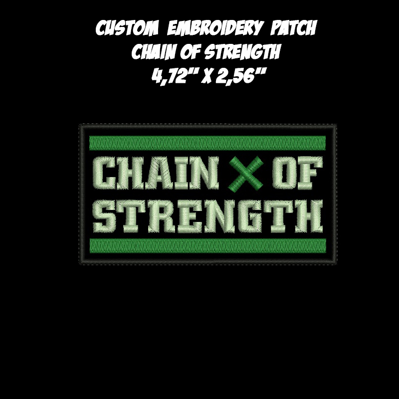 Chain of Strength Hardcore Punk Straight Edge band embroidered patch