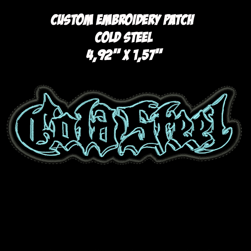 Cold Steel  Thrash Metal Crossover Hardcore band embroidered patch