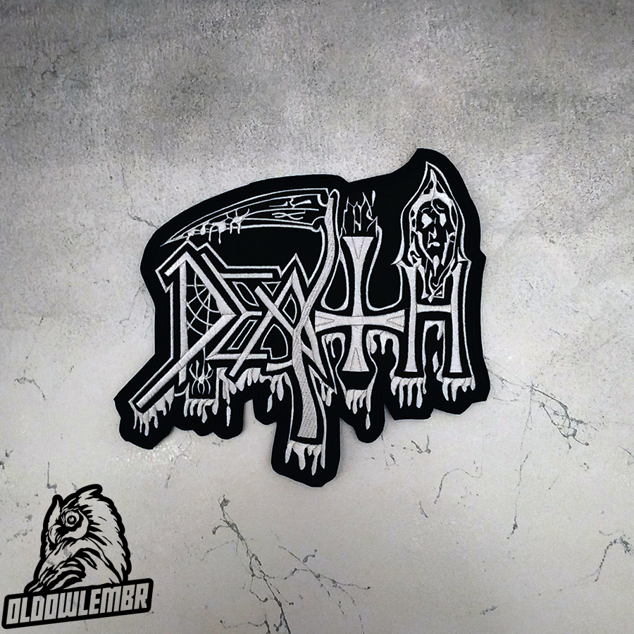 Death \old logo\ Death Metal band embroidered back patch