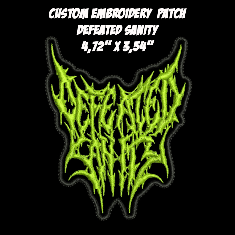 Defeated Sanity Technical Death Brutal Slam metal band embroidered patch