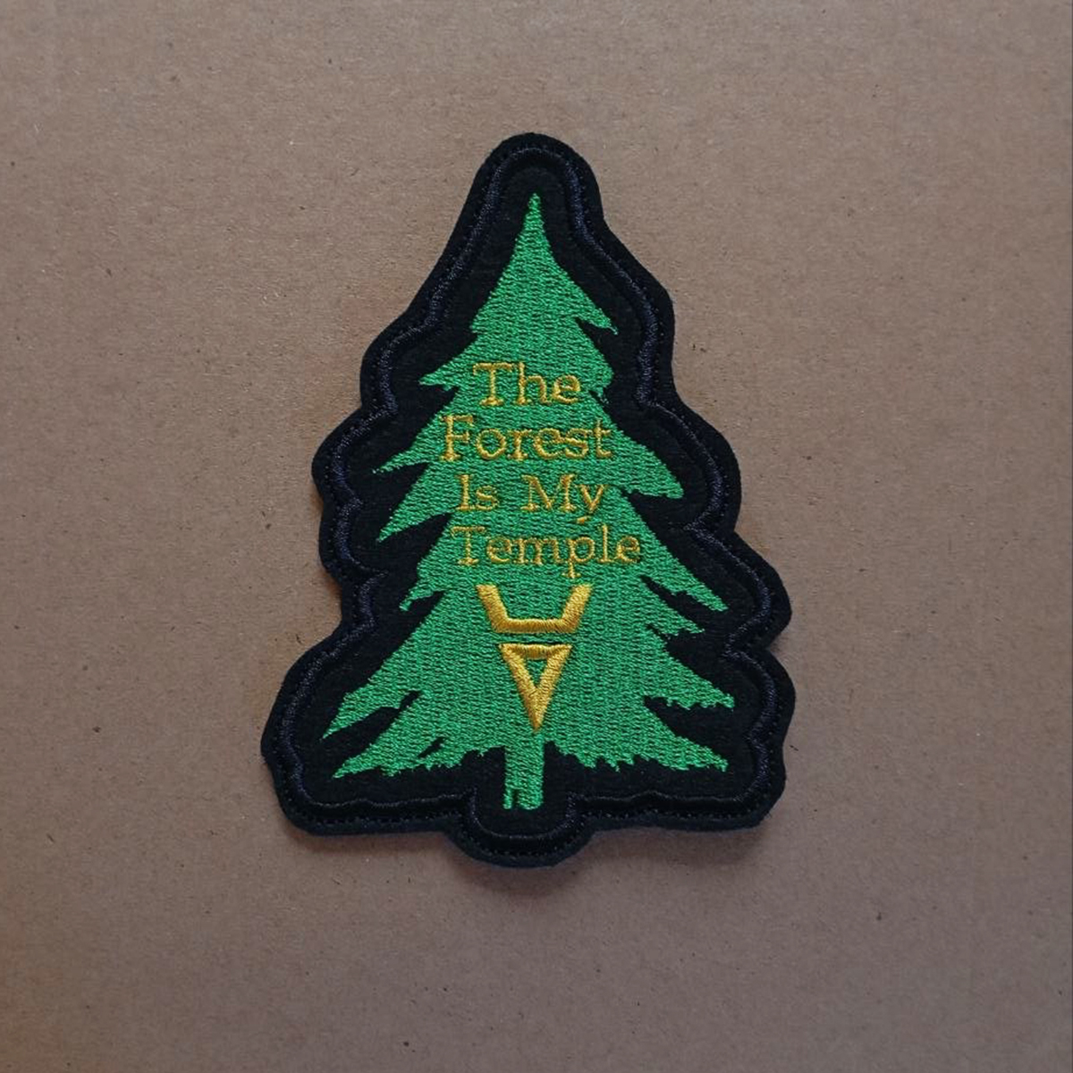 The Forest is My Temple Norse Symbol embroidered patch