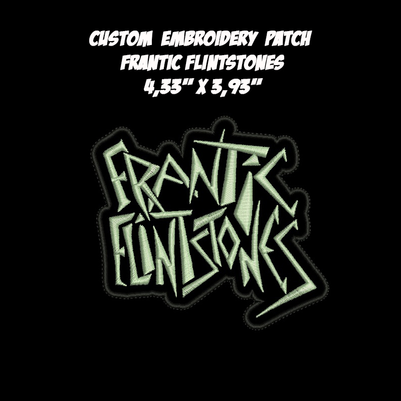 Frantic Flintstones Rockabilly band embroidered patch