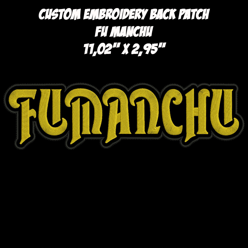 Fu Manchu Stoner Desert Fuzz Rock band embroidered back patch