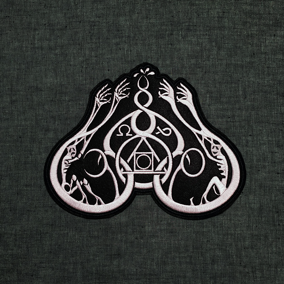 Gris Black Metal band embroidered back patch