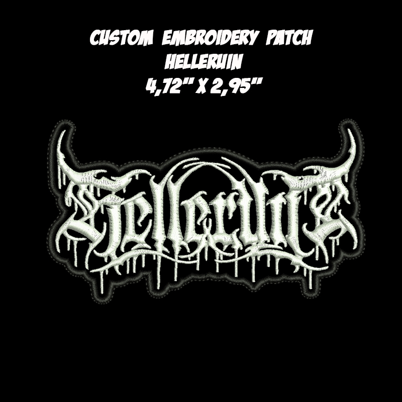 Helleruin Black Metal band embroidered patch
