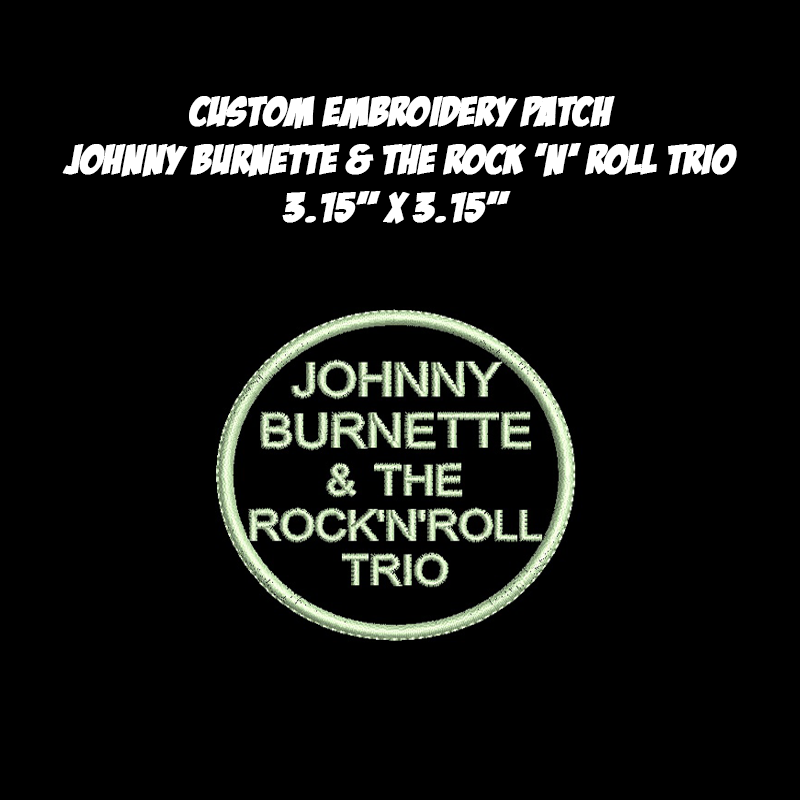 Johnny Burnette & The Rock 'N' Roll Trio band embroidered patch
