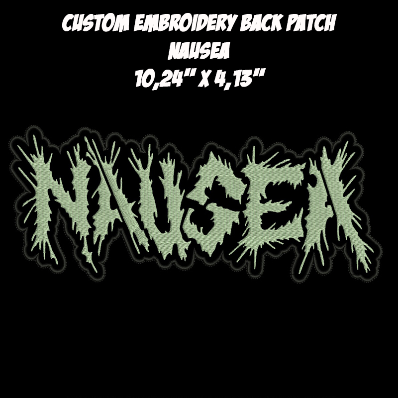Nausea Crust Punk Hardcore Punk embroidered back patch