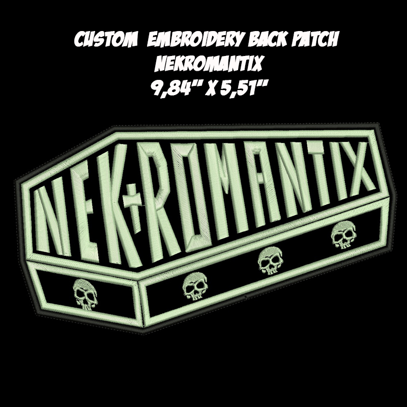 Nekromantix Psychobilly Horror Punk band embroidered back patch