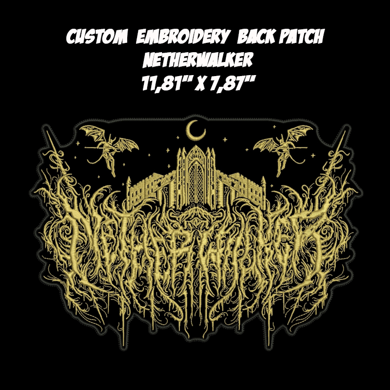 Netherwalker Symphonic Deathcore band embroidered back patch