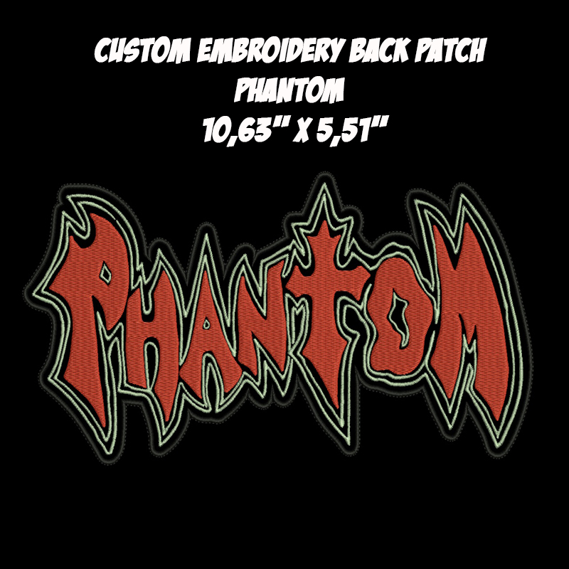 Phantom Heavy Metal band embroidered back patch