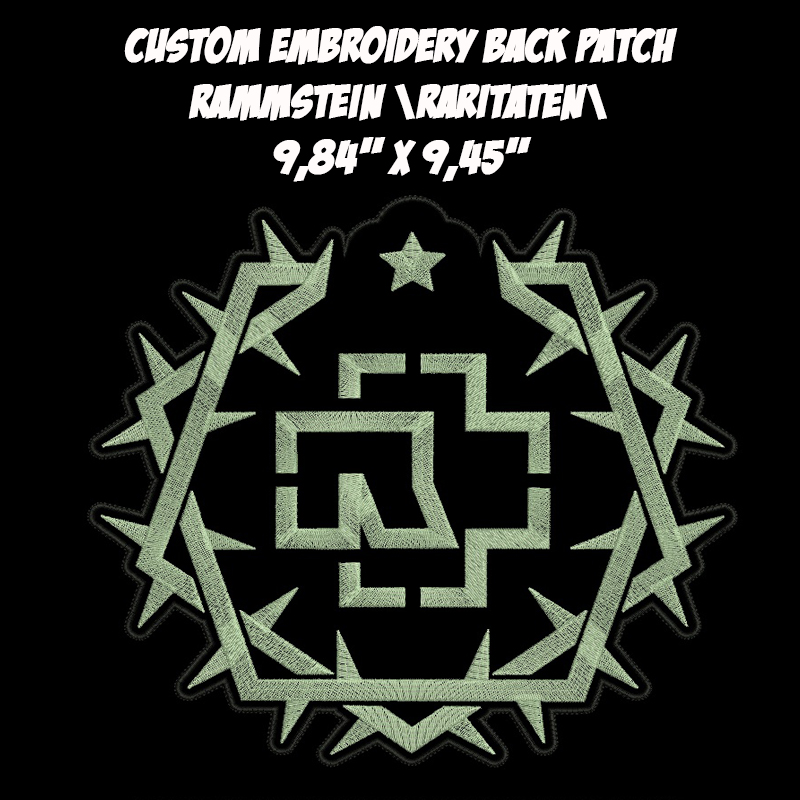 Rammstein \Raritäten\ Industrial Metal band embroidered back patch