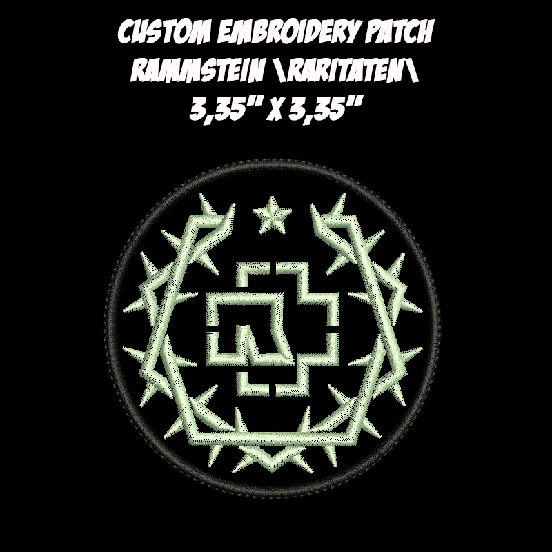 Rammstein \Raritäten\ Industrial Metal band embroidered patch
