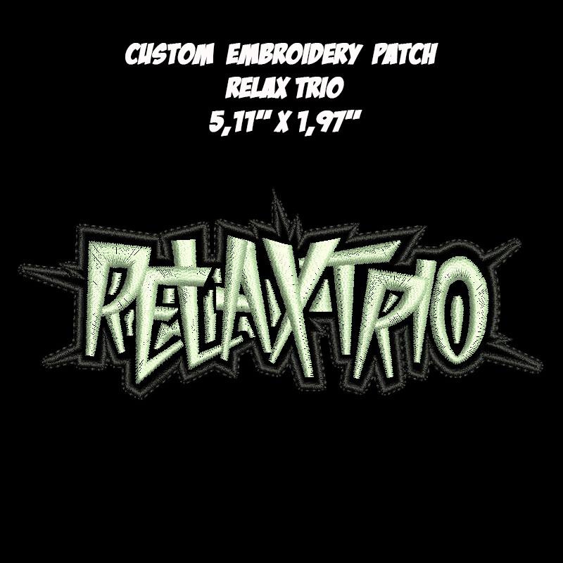 Relax Trio Neo Rockabilly band embroidered patch