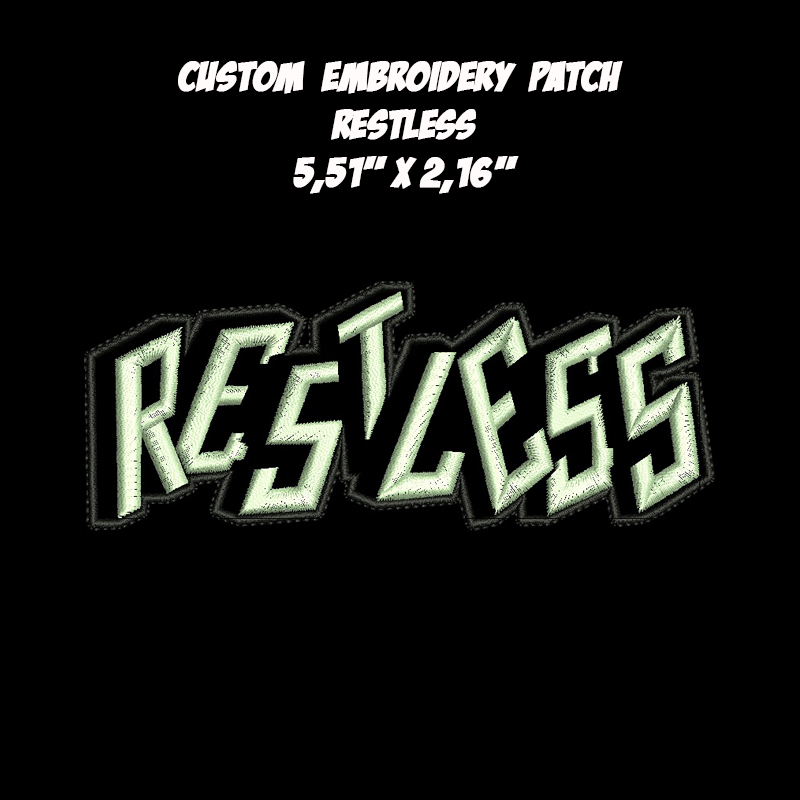 Restless Rockabilly band embroidered patch