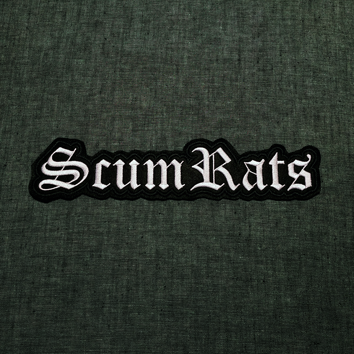 Scum Rats Psychobilly band embroidered back patch