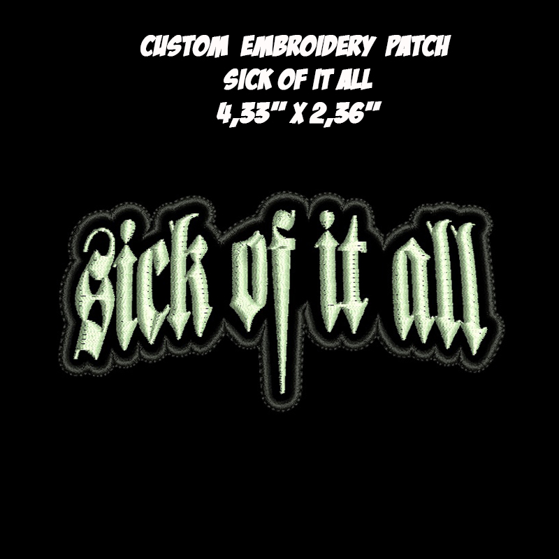 Sick of It All Hardcore Punk band embroidered patch