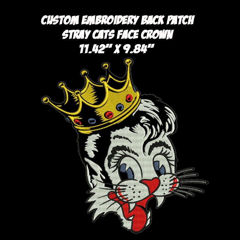 Stray Cats \Face Crown\ Rockabilly band embroidered back patch