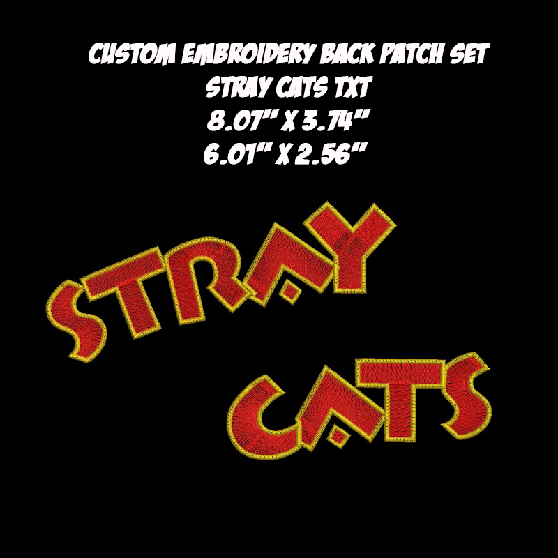 Stray Cats \txt\ Rockabilly band embroidered set back patch