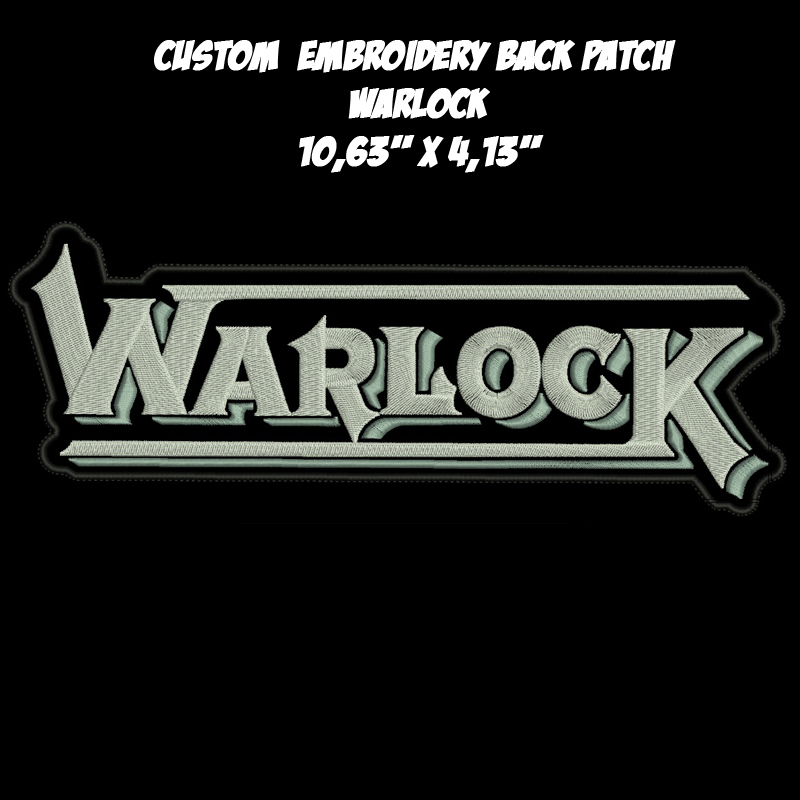 Warlock Heavy Power Metal band embroidered back patch