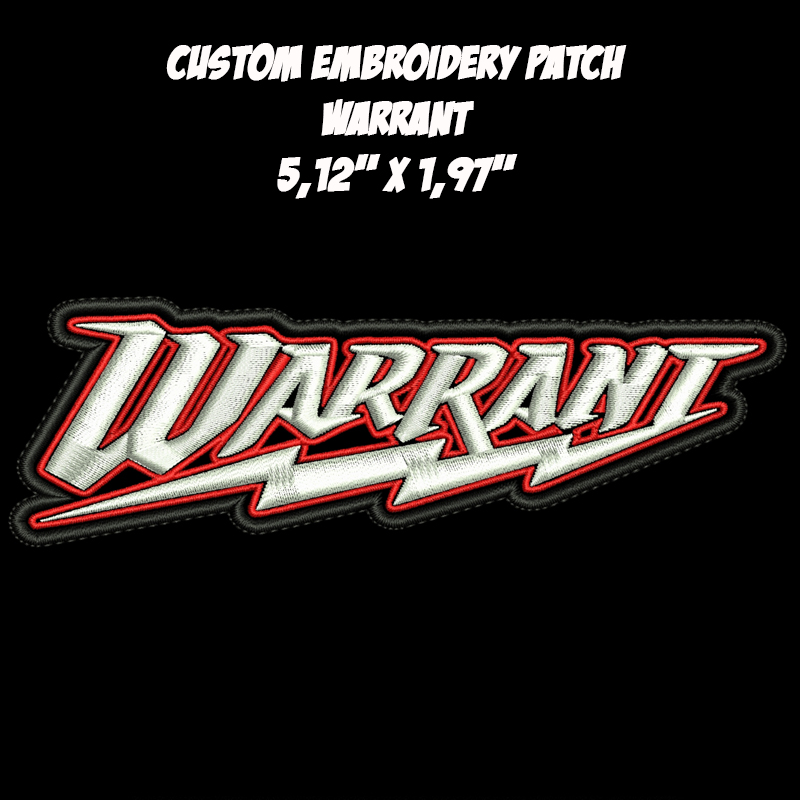 Warrant Glam Hard Rock Heavy Metal band embroidered patch