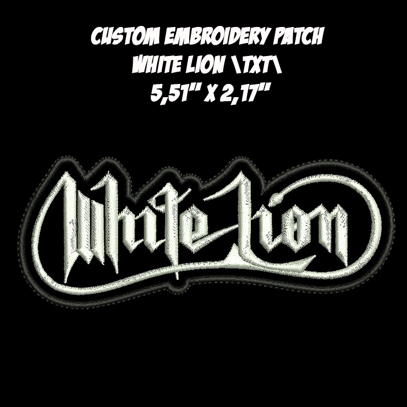 White Lion \txt\ Glam Metal Hard Rock band embroidered patch