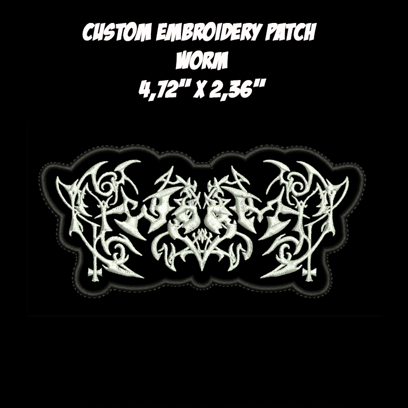 Worm Doom Blackened Death Metal band embroidered patch